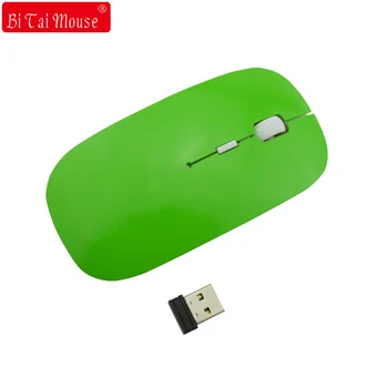 Ratón inalámbrico para videojuegos de 2,4G, ultrafino, receptor USB, ratón de ratón para ordenador portátil, portátil, PC de escritorio