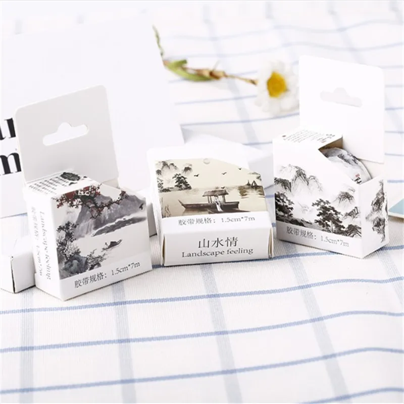 귀여운 카와이 식물 꽃 일본 마스킹 와시 테이프 장식 접착 테이프 데코라 Diy 스크랩북 스티커 라벨 편지지