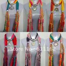 Разноцветная косичка подвеска ожерелье шарфы женские шали новые шарфы из полиэстера модный шарф ff194