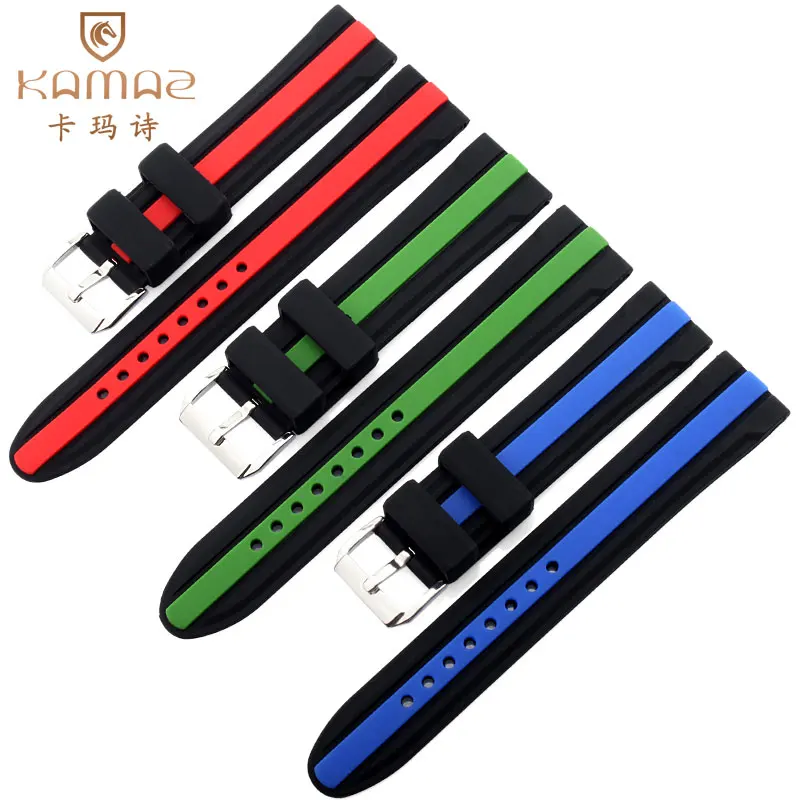 High quality rubber band Rubber Watchband for Casio Seiko Citizen