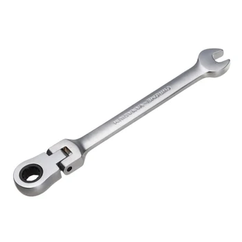 

1PC Flexible Head Ratchet Metric Spanner Open End And Ring Wrenches Tool 27mm