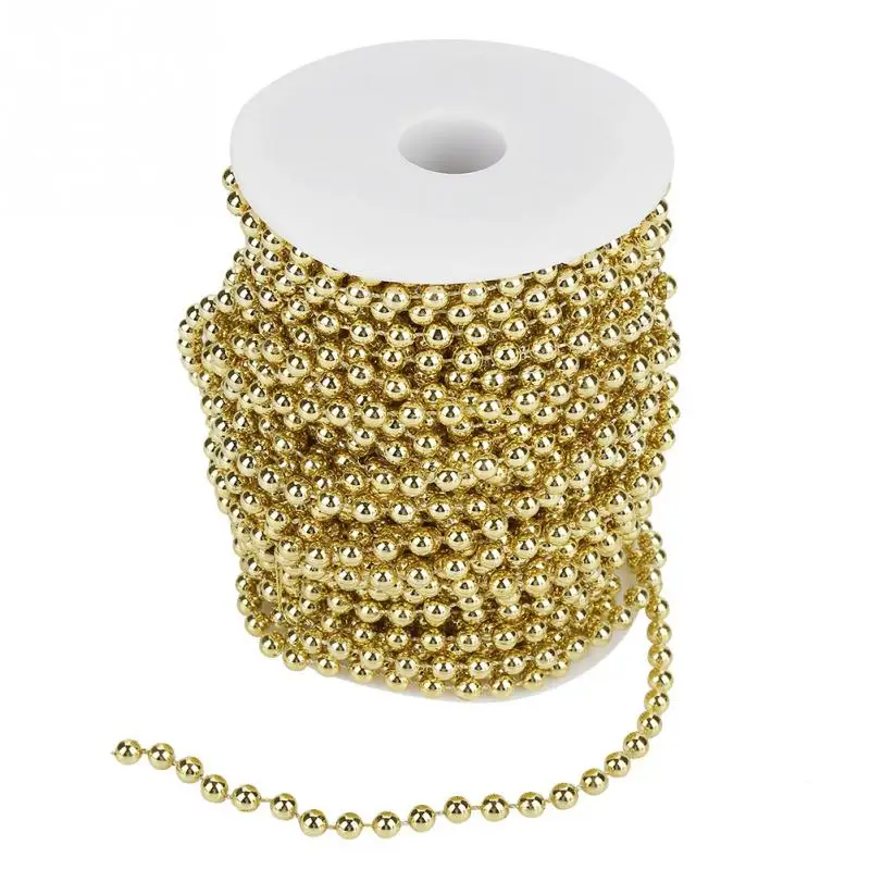 oro o plata Gold Walfront 25 m//rollo Galvanoplastia Perlas de alambre de perla Guirnalda Cuerda Diy Decoraci/ón de la boda di/ámetro 6 mm