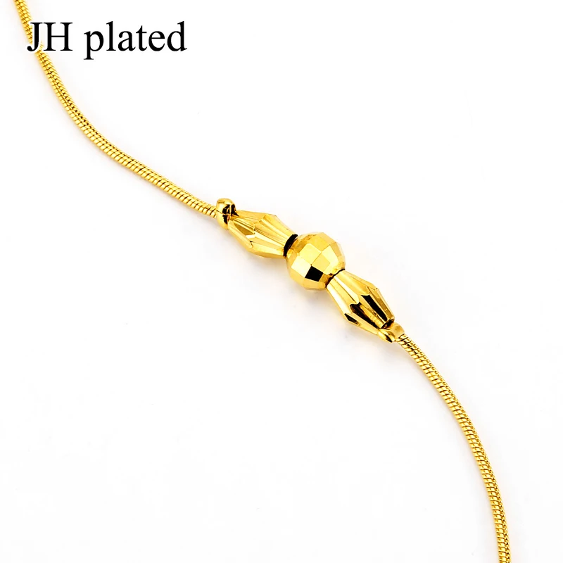 JHplated африканские индийские ювелирные изделия Модные шарики ювелирные изделия маленький золотого цвета бусы ожерелье серьги для женщин/девочек подарок