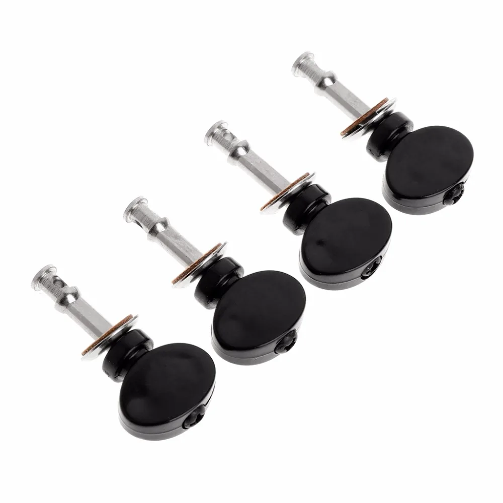 

New Black 4Pcs Ukulele Strings Tuning Pegs Pin Machines Tuners Friction Ukelele L15