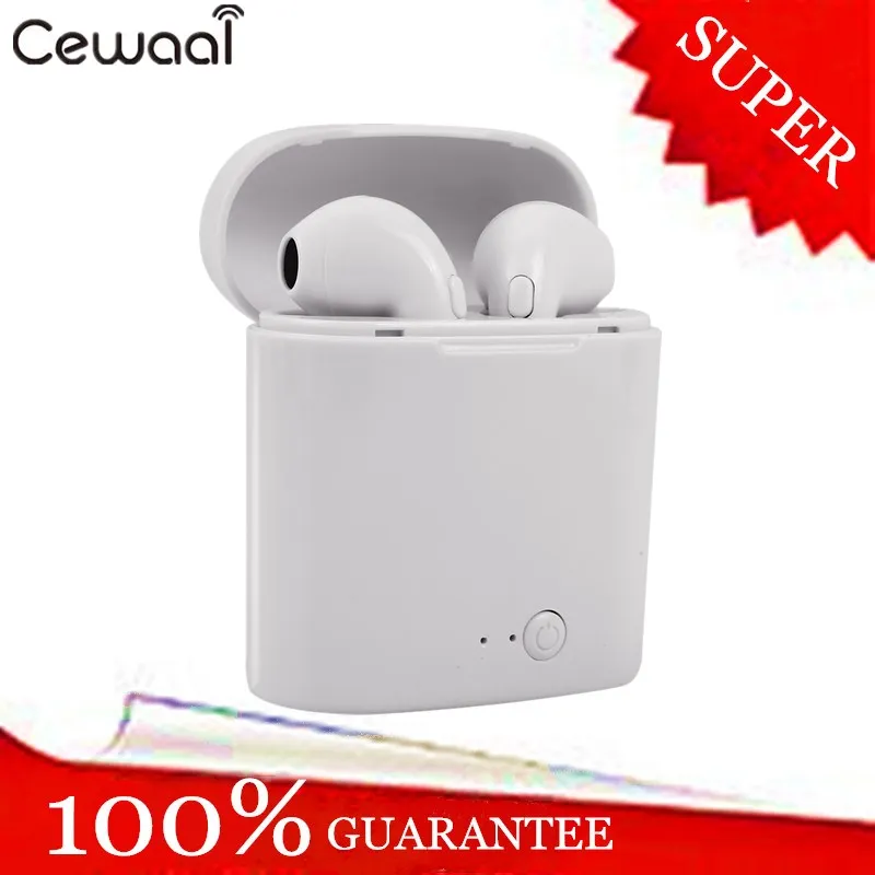 

Cewaal i7s TWS Wireless Bluetooth Earphone Stereo Earbud Headset With Charging Box Mic For All Smart phone