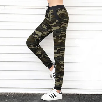 

Camouflage Joggers Women Sweatpants Harem Camo Pants Drawstring Pantalones femme Mujer Loose Calca Female High Waist Pocket