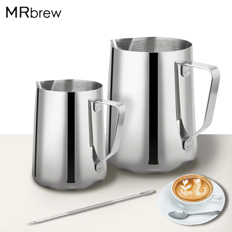 Stainless Steel Milk Frothing Jug Cream Cup Coffee Creamer Latte Art ...