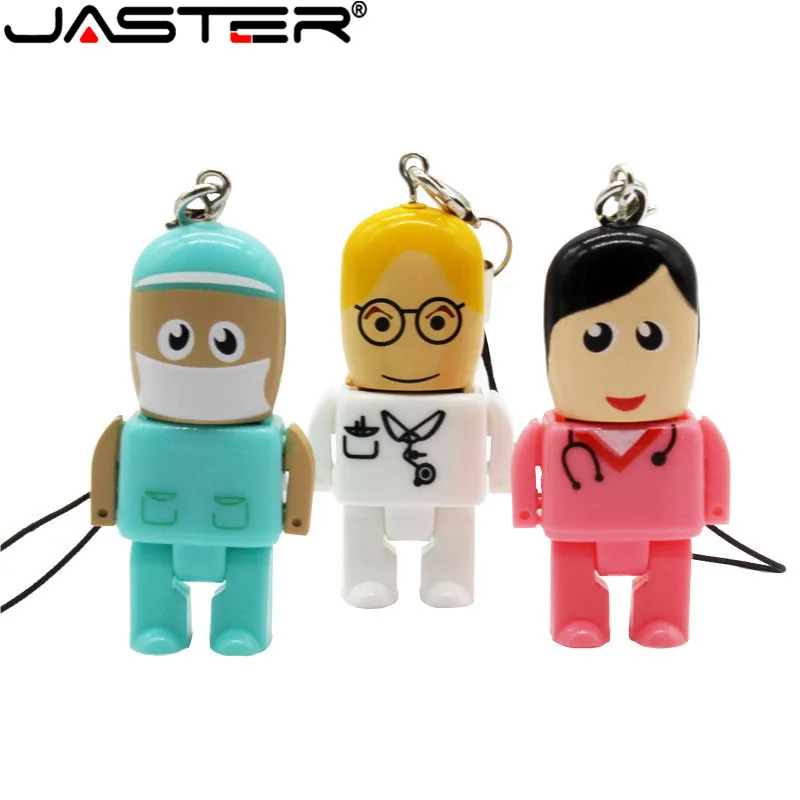 

JASTER mini keychain Doctors nurse memory stick Lovely pendrive 4GB 8GB 16GB 32GB usb flash drive pen drive gifts