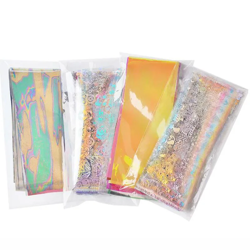 10 шт красочный сон стикер сахар Фольга для ногтей набор клейкий трансферный стикер индивидуальный рисунок обертывания ползунки дизайн ногтей