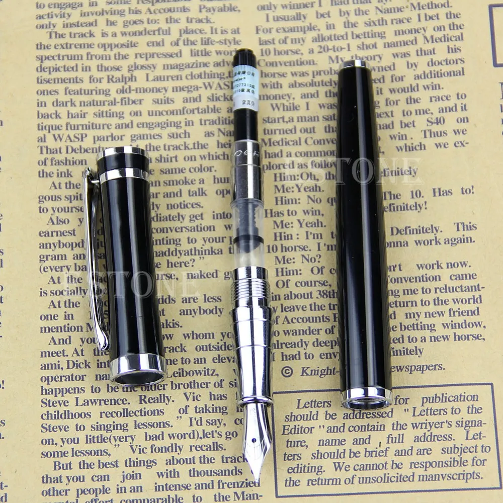 Высокое качество Профессиональный писательский BAOER 3035 черный перьевая ручка Средний Перьевая ручка