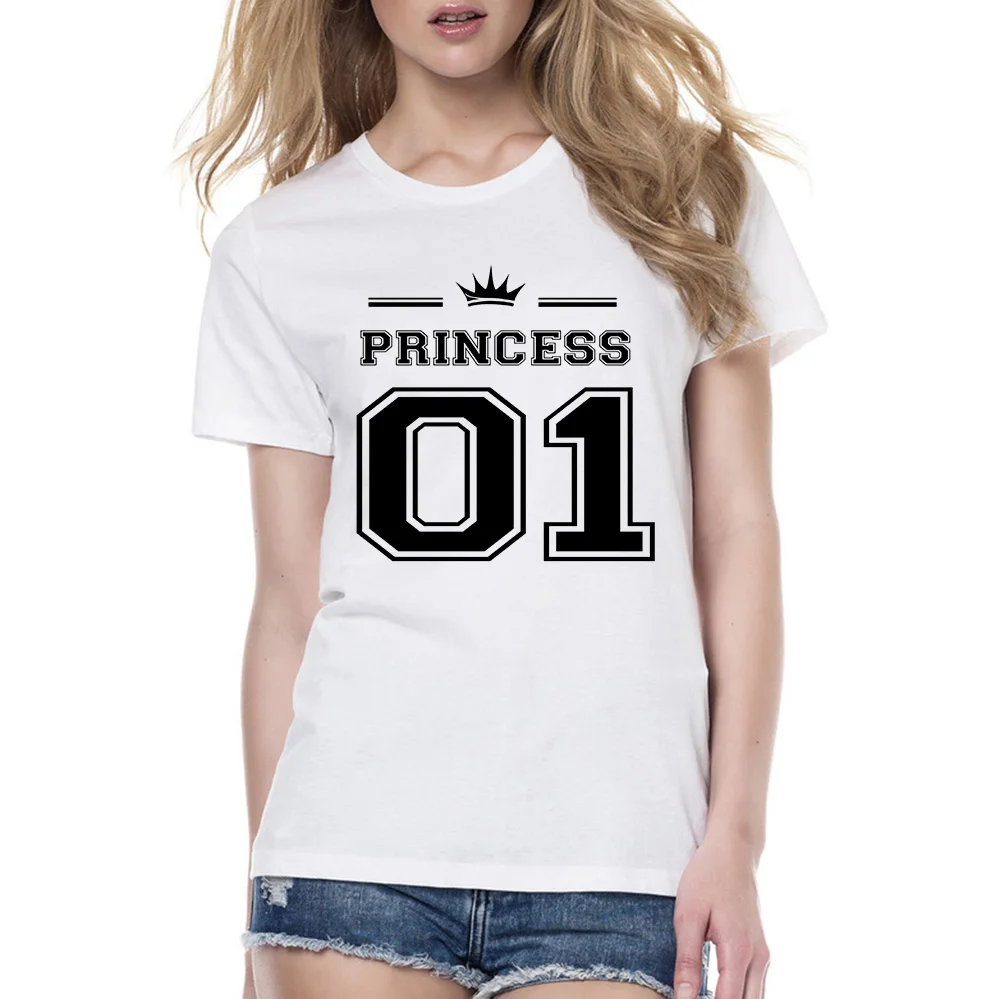 Couple Prince 01 T Shirt Princess 01 Letter Print T-Shirt Women Men Hipster Fashion Tshirt Casual Couple T Shirt for Lover Couple Prince 01 T Shirt Princess 01 Letter Print T-Shirt Women Men Hipster Fashion Tshirt Casual Couple T Shirt for Lover