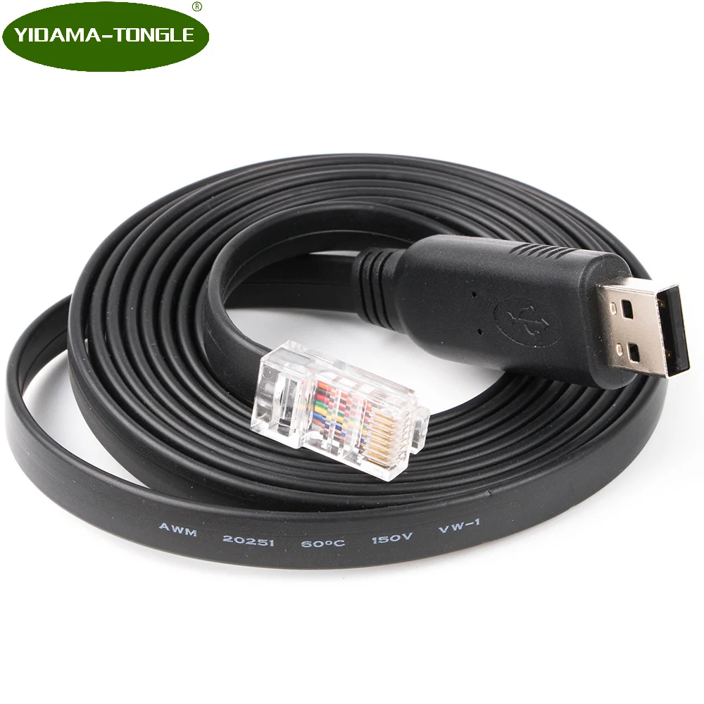 YIDAMA-TONGLE USB to RJ45 Console Adapter Cable to RS232 Serial with FTDI to for Cisco Router