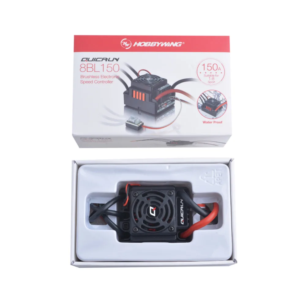 

1pcs Hobbywing Quicrun 8BL150 Brushless Waterproof Sensorless 150A ESC Rock Crawler ESC For 1/8 Rc Car