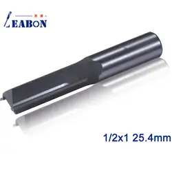 LEABON 1/2 "х 1" 25,4 мм двойной рифлёный прямой ЧПУ маршрутизатор для гравировального Станка бит деревообрабатывающие станки резак (010241000)