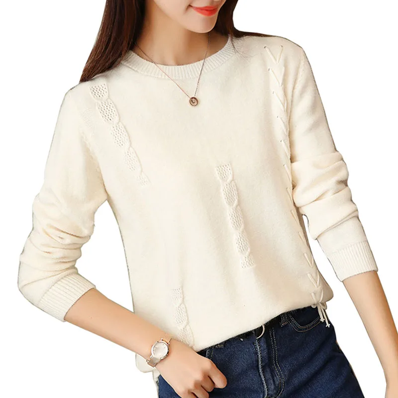 Buy Cusual Women O neck Slim Sweaters Full Sleeve