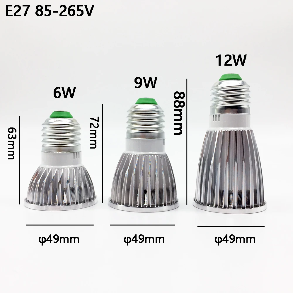 10 шт. Сверхъяркие светодиодные лампы GU10 85 265 в 6/9/12 Вт|led spotlight|gu10 cobcob lamp |