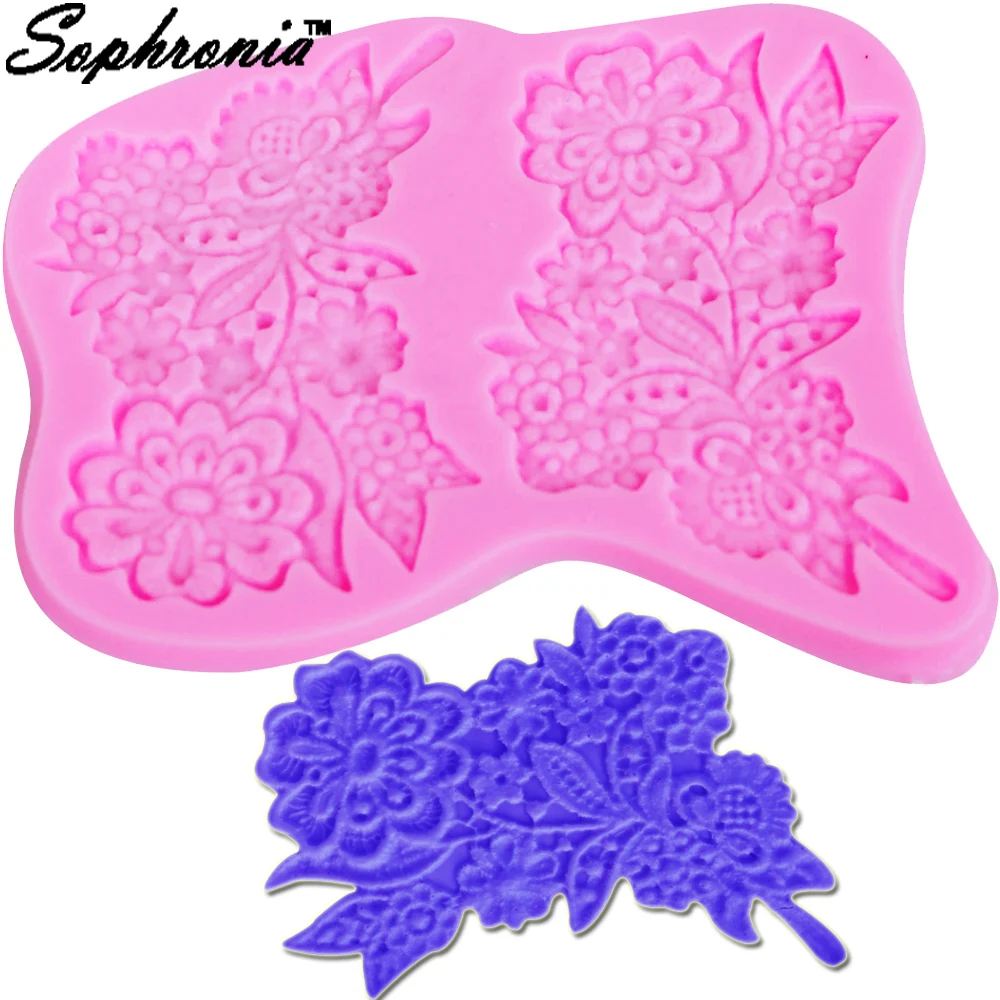 10PCS/SET Flower Border Silicone Lace Mold Fondant Cake Decorating Tool Chocolate Resin Clay Candy Mould Baking m706 | Дом и сад