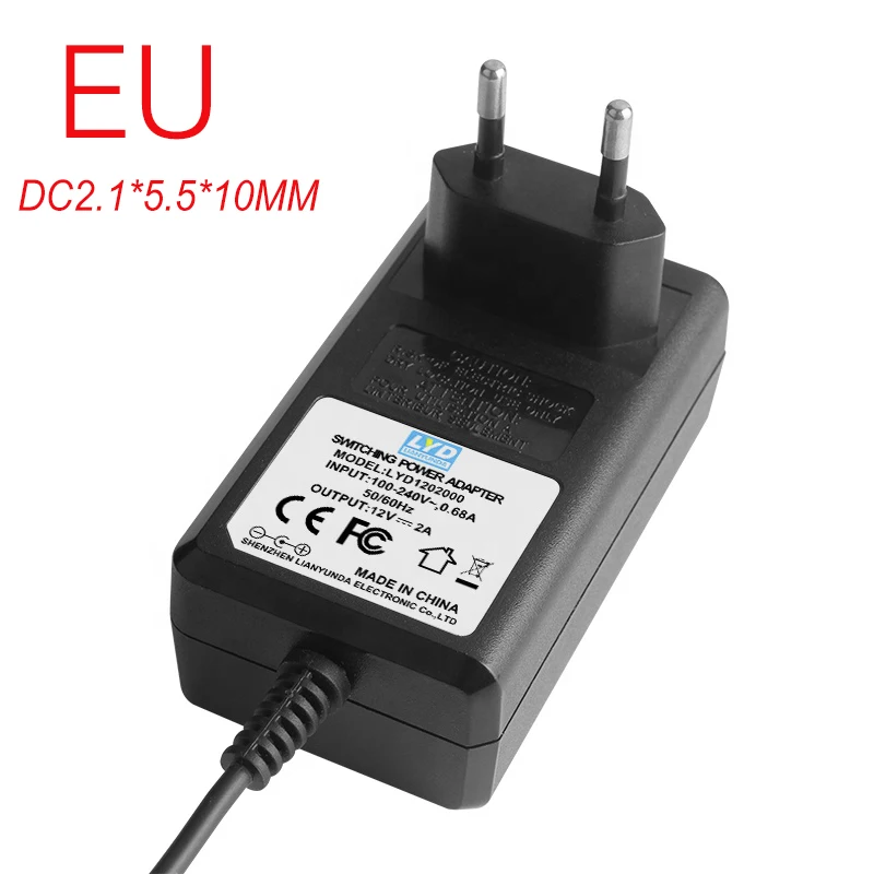 EU/US/UK 12v 2A AC/DC Мощность адаптер 24W 12V 2000MA Питание 12V Мощность адаптер