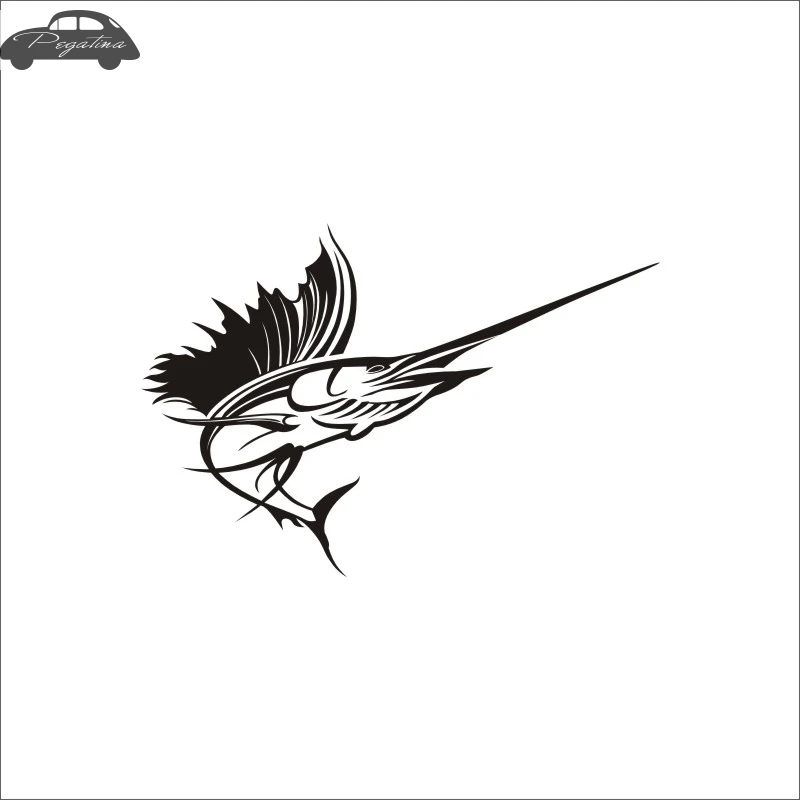 Sailfish Fish Dorado Автомобильная наклейка плакат с изображением рыбы меча лодки