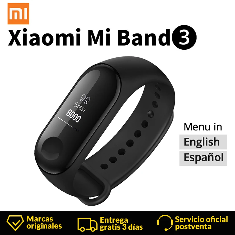 

Xiaomi Mi Band 3 Smart Wristband Fitness Tracker Waterproof Smart Band OLED Big Touch Screen Message Heart Rate Time Smartband