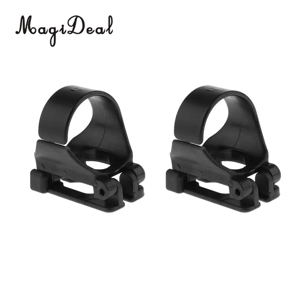 2 Pieces Durable Scuba Dive Universal Plastic Clip Snorkel Keeper Retainer Replacement Snorkeling Equipment (Black)