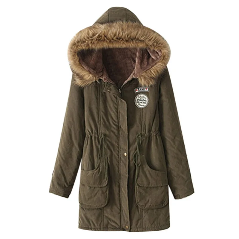 

CYSINCOS 2019 New Winter Jacket Women Parka Solid Outwear Thicken Warm Cotton Veste Femme Casual Solid Zipper Coat Oversized 3XL
