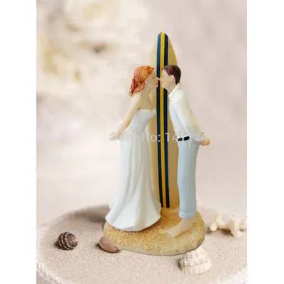 Romantic Lovers Party Wedding Cake Topper Figurine Home Decoration Beach Playing 