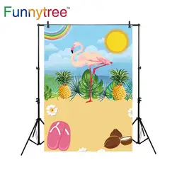 Funnytree фотографии фонов ананас Фламинго Гавайи Радуга palm кокосовые тапочки photocall фон фотостудия