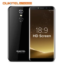 Oukitel C8 5.5 Pouce 18:9 HD Écran Mobile Téléphone MTK6580A Quad Core 2 GB RAM 16 GB ROM 13MP Android 7.0 3000 mAh Tactile ID téléphone portable