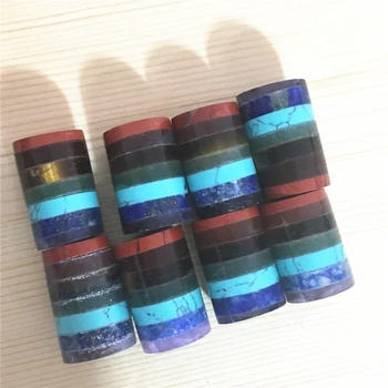 

Hot 35MM 50MM Rainbow 7 Chakras Natural Stone Pendulum Hexagon Prism Amethysts Turquoises Women Healing Reiki Pendant Necklace