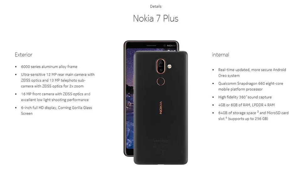 Nokia 7 Plus,, разблокированный, Android, две sim-карты, телефон, 4G, LTE, GSM, 6,0 дюймов, двойной, 12 МП, четыре ядра, 4 Гб ram, 64 ГБ rom, 3800 мАч, отпечаток пальца