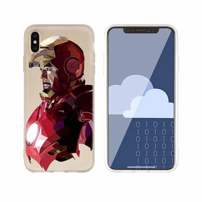 Чехол для телефона s силиконовый мягкий чехол для iPhone 11 Pro X XS Max XR 6 6S 7 8 Plus 5 4S SE Tony Stark Marvel чехол "Железный человек" крутой чехол - Цвет: photo is 3D mode