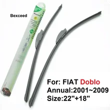 22″+18″ High Quality Bexceed of Car windshield Flat wiper blade for FIAT Doblo 2001~2009