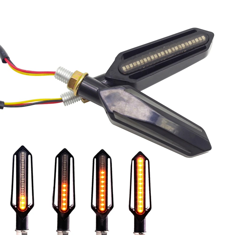 

Flowing motorcycle turn signal lights LED Amber Indcator Lamp Blinker Flasher FOR kawasaki zxr 750 yamaha jog suzuki ltr 450
