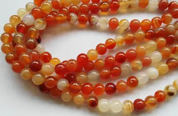

free ship--5strands 2 3 4 6 8 10 12 14 16mm natural Agate Carnerial gemstone Round Ball red loose bead