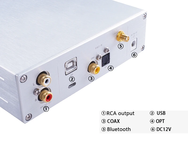  Reproductor DAC HiFi Bluetooth 50 de ES9038Q2M y decodificador XMOS U208 compatible con DSD512 APT-