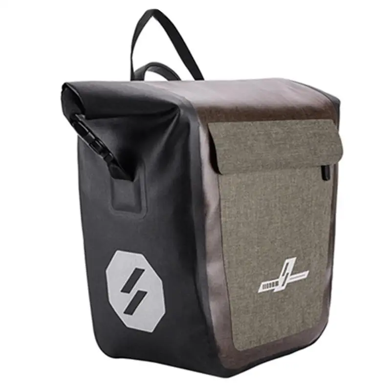 Flash Deal 19L Full Waterproof Bicycle Saddle Bag Road Mountain Bike Cycling Rear Rack Bag Luggage Pannier Rear Seat Shelf Bag 5
