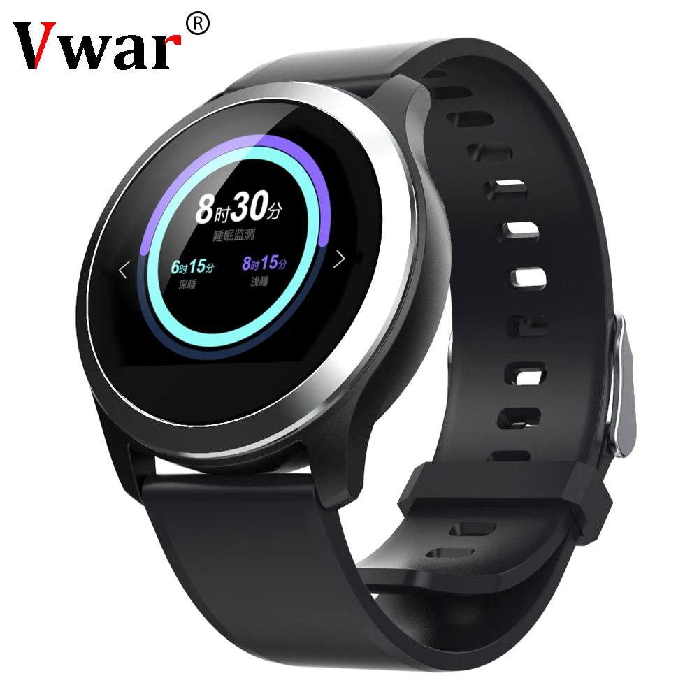 Vwar IP68 Водонепроницаемые Смарт часы ЭКГ PPG измерение кровяного давления фитнес