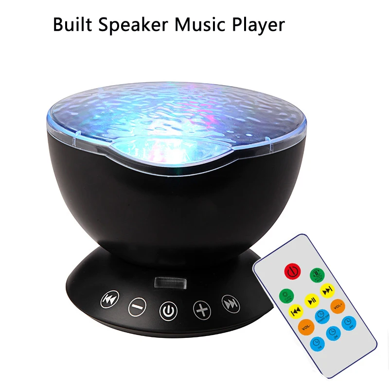The Latest Upgraded Ocean Wave Night Lights USB LED Rotating Starry Sky Aurora Colorful Projector Lamp With Remote Music Speaker (19)