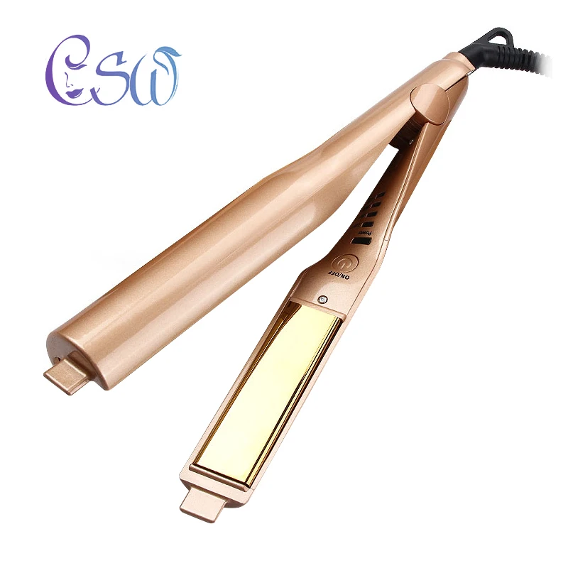 

CSW Hair Straightener Iron Tourmaline Ceramic Straightening Curling Styling Tools Constant Temperature Curlers Suit for Wet&Dry