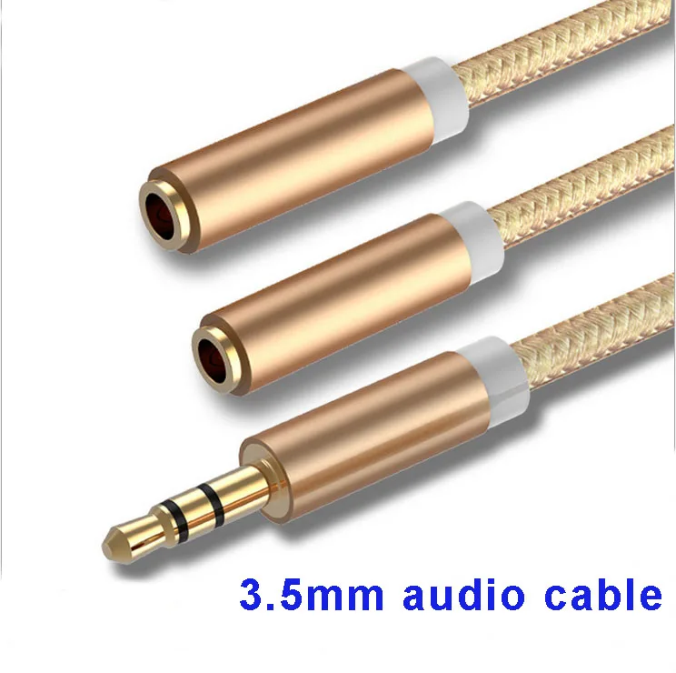 Audio Cable Jack 3.5mm Male to 2 Female Earphone Extension Cable 3.5mm