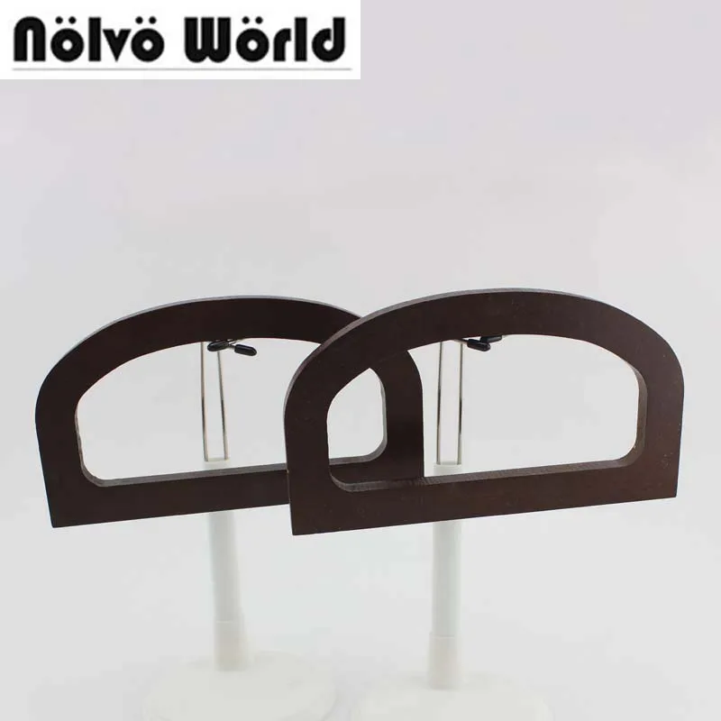 

2 Pairs=4 Pieces,16.3X9cm Retro D Shaped Wooden Handles For Ladies Bag Handbags,DIY Bag Purse Simply Handle Wood Bag