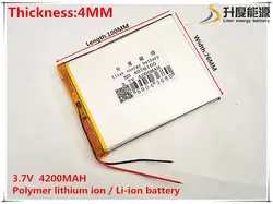 Li-Po 3,7 V 4200 mAh 4076100 литий-полимерный Li-Po Li ion Перезаряжаемые Батарея клетки для Mp3 MP4 MP5 gps