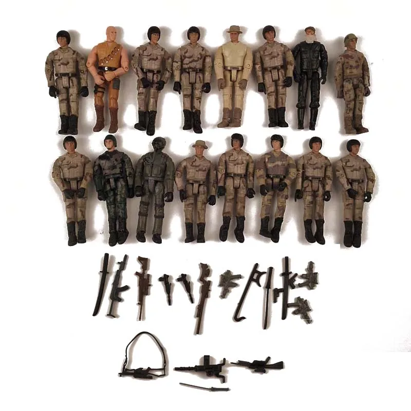 

5Pcs/Lot SWAT Modern Soldier Night attack 3.75 inch soldier 1/18 Driver Special forces Commando Soldiers Movable Model Toys