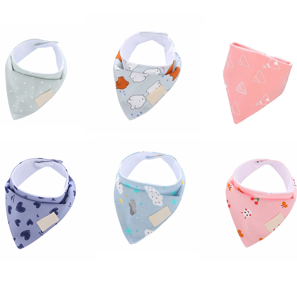 Cotton Baby Bibs Newborn Baby Stuff Feeding Burp Cloth Towel Bandana Bibs Cartoon Baby Bib for Newborns Soft Baby Bib Clothing