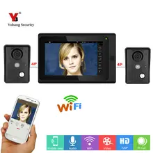 Yobang безопасности 7 дюймов проводной видео телефон двери беспроводной Wifi IP дверной звонок видеодомофон система входа с непромокаемой наружной камерой