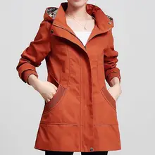 M-4XL Горячая Весна Женская Новая мода большой ярдов Досуг Свободный среднего возраста длинный плащ