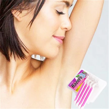 

2019 Hot sale 4pcs Universal Manual Plastic+stainless steel Woman's Trimmer Razor Handle for Triple Blades Quick Installation