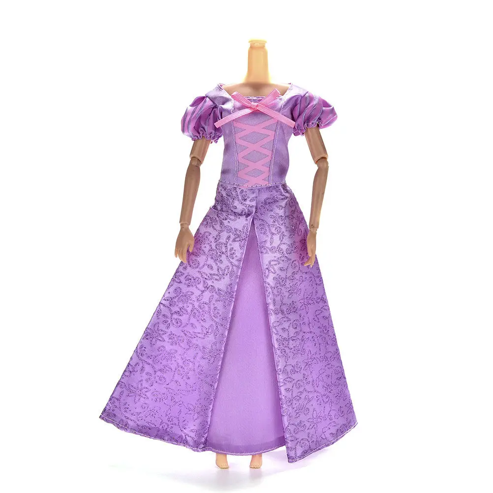 

TOYZHIJIA 1Set Princess Doll Dress Similar Fairy Tale Gown Party Outfit For Barbie Doll Rapunzel Wedding Dress Best Girls' Gift