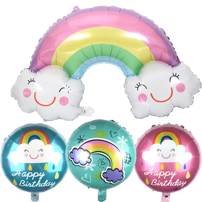 

New 1PC large Cartoon Beautiful rainbow balloon balloon Helium balloons wedding birthday party decorations Supplies kids toy